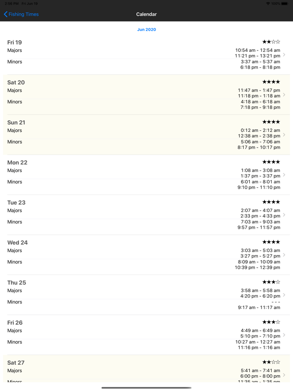 Screenshot #5 pour Fishing Times Calendar