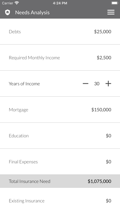 Experior Financial Life Quotes Screenshot