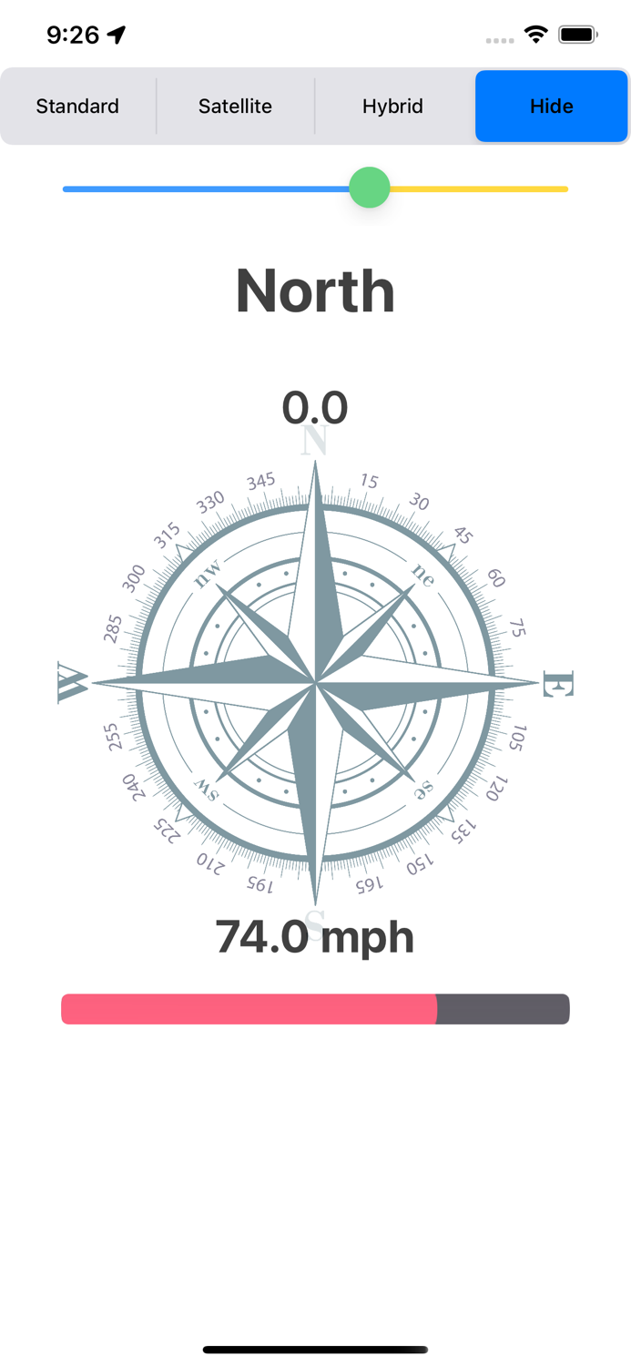 Compass and Speedmeter on Map