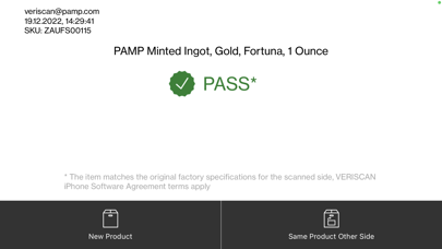 VERISCAN™ – Bullion Security Screenshot