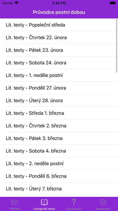 Průvodce Postní Dobou Screenshot