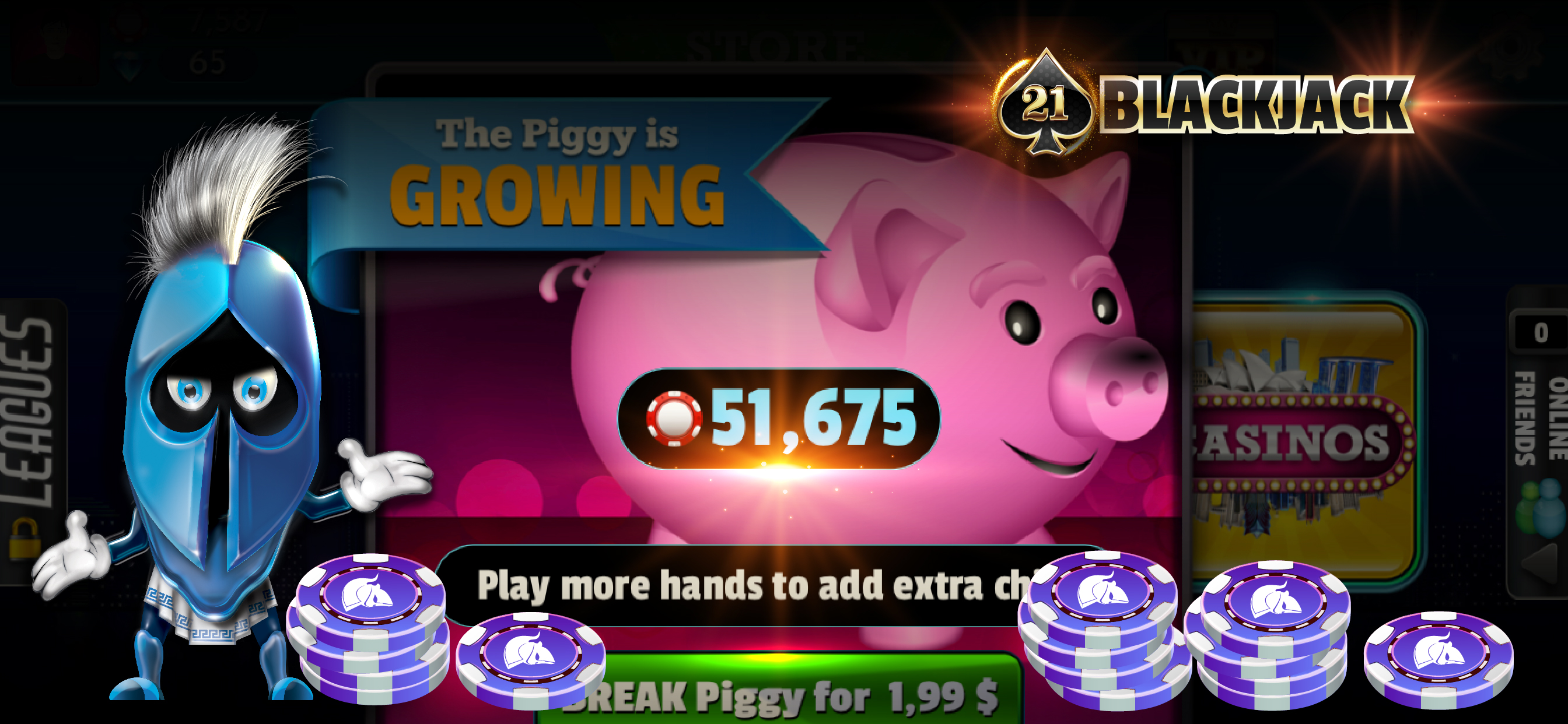 Blackjack 21: Live Casino game