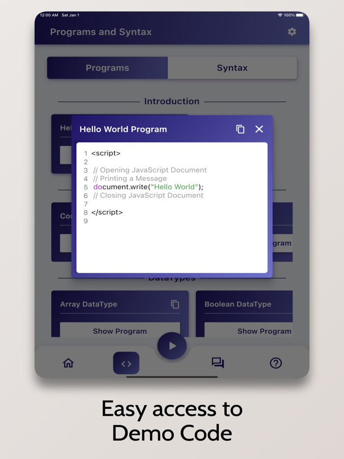 JS Tutorial - Simplified