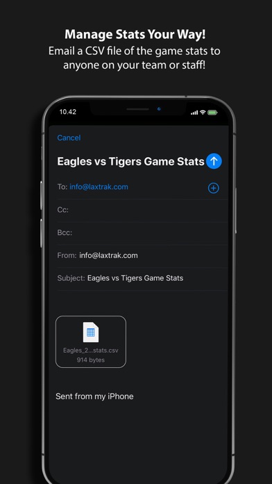 LaxTrak - Lacrosse Game Stats Screenshot