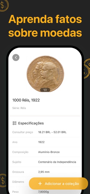 CoinSnap: Moeda coleta e valor na App Store