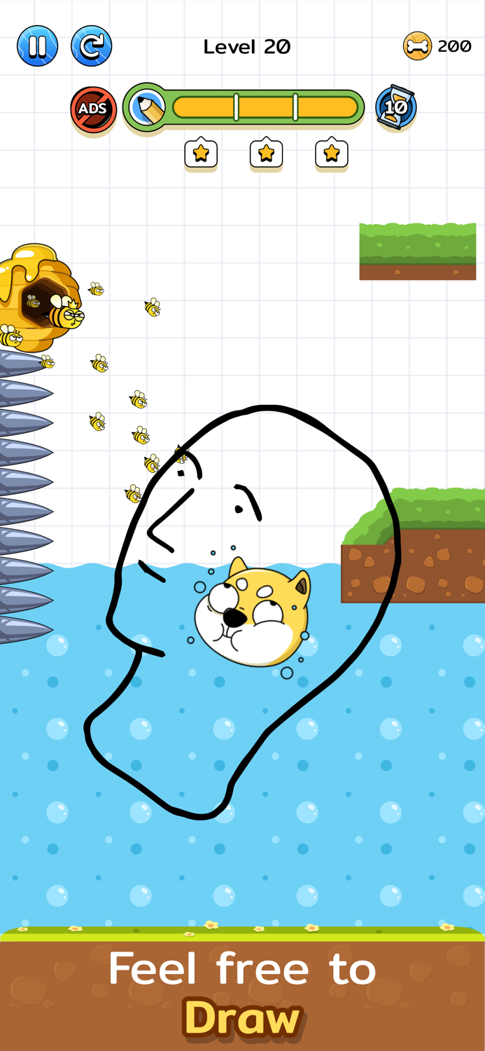 Save the Dog Draw Line DOP