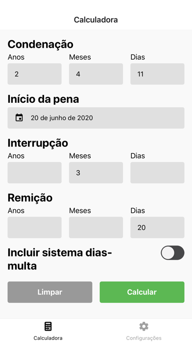 Calculadora Penal Screenshot