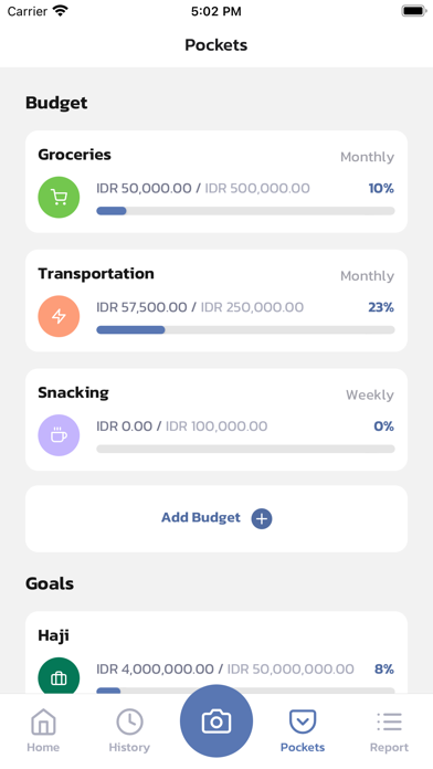 KendiQ Personal Budgeting Screenshot