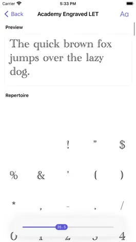 Game screenshot Font Book - Discover fonts apk