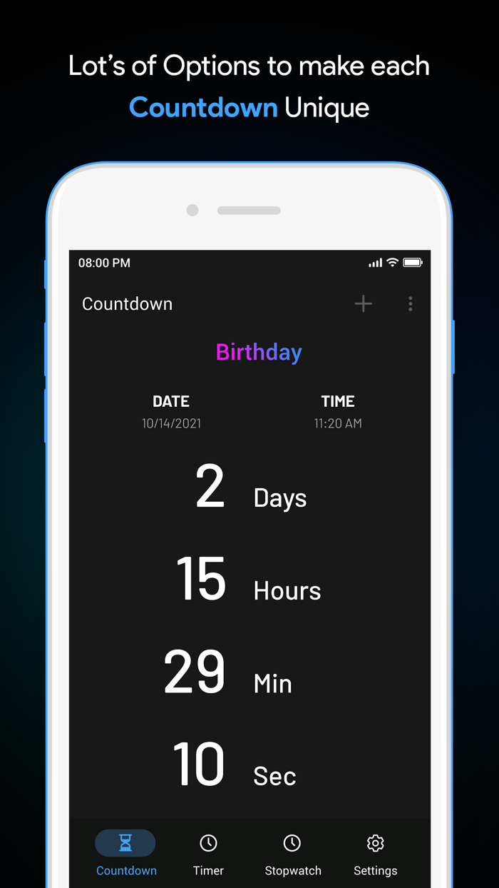 Countdown  Stopwatch and Timer
