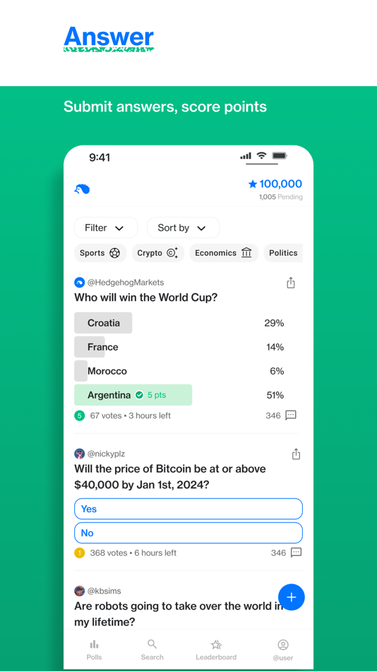 #3. Hedgehog Polls (iOS) 由: Hedgehog Markets