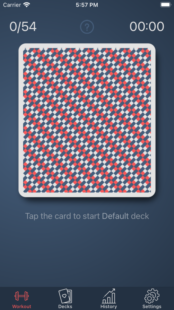 Deck of Cards - Home workout