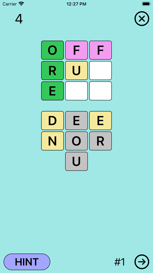 #1. Word Grid Challenge (iOS) 由: Jeff Hultquist