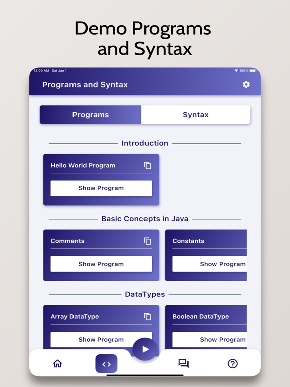 Learn Java - OnePercent iPad screenshot