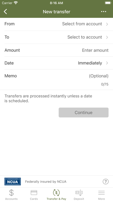 FAST Credit Union Screenshot