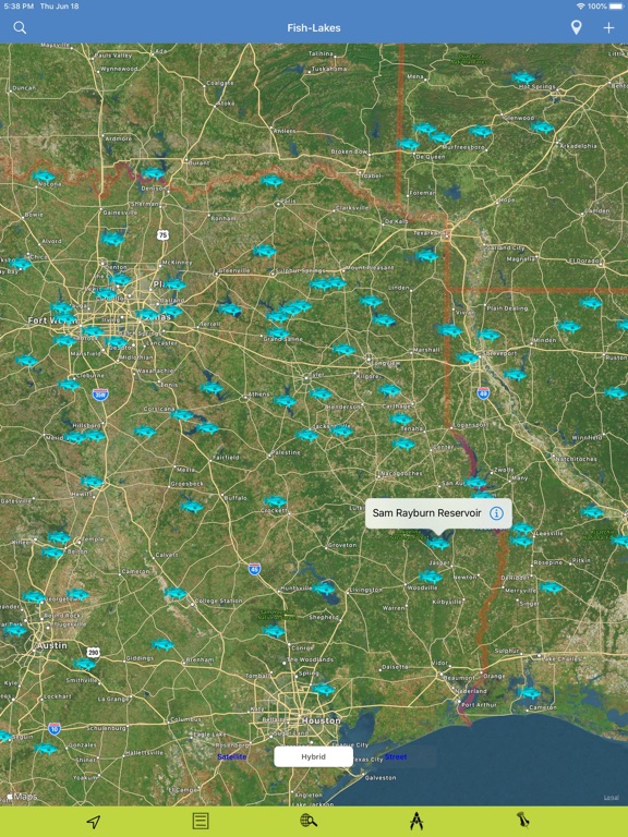 Screenshot #4 pour Texas-LA-AR: Lakes & Fishes