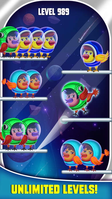 Space Bird Sort - Bird Games Screenshot