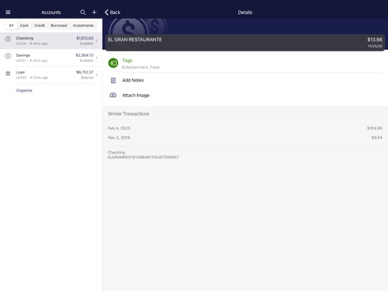 Exchange Bank & Trust iPad screenshot 3 - Finance app