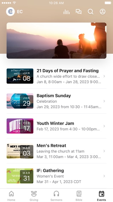 Evidence Church Screenshot