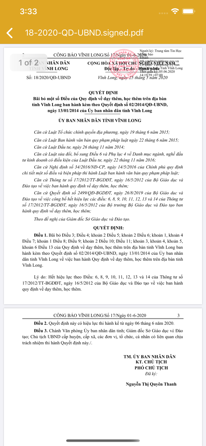 Công Báo Vĩnh Long