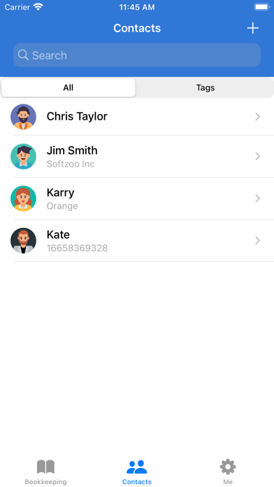 Bookkeeping App Screenshot