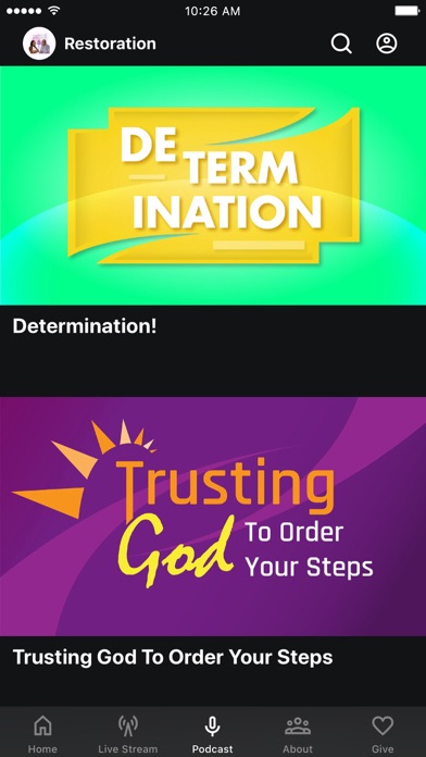 Restoration Ministries Screenshot