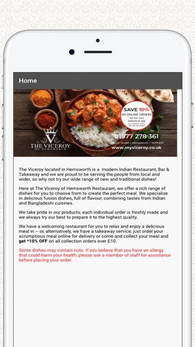 The Viceroy Restaurant Screenshot