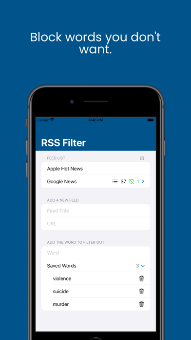 RSSFilter Screenshot 1 - AppWisp.com RSSFilter Screenshot 1 - AppWisp.com
