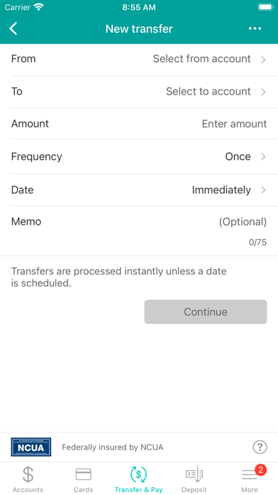 West Texas Credit Union Mobile Screenshot