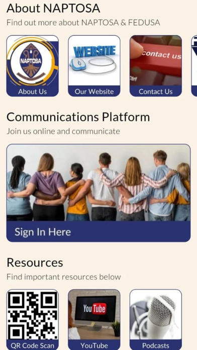 NAPTOSA App Screenshot