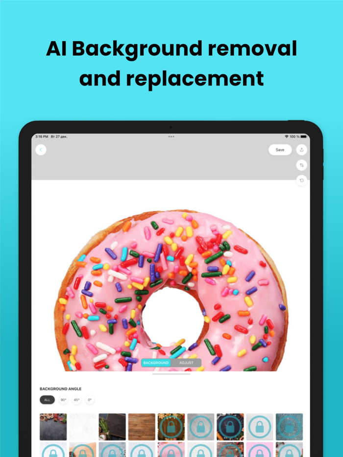 Food App camera and photo editor