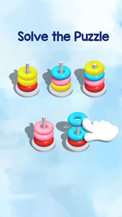 Color Hoop : Ring Sort ASMR 3D screenshot-3