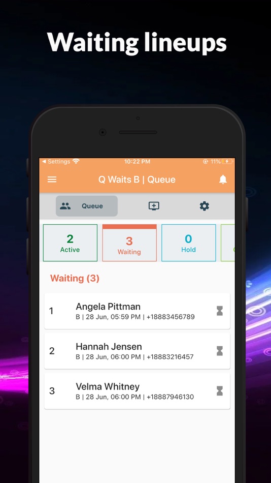 #7. Q Waits B: virtual queue mgmt (iOS) 由: Boolean Array