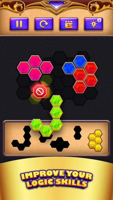 Hexa Block Puzzle Golden Touch Screenshot