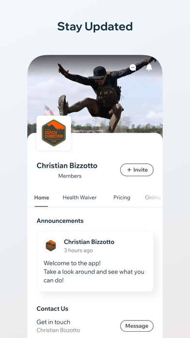 Christian Bizzotto Coaching Screenshot