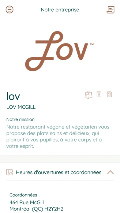 LOV Restaurant Screenshot
