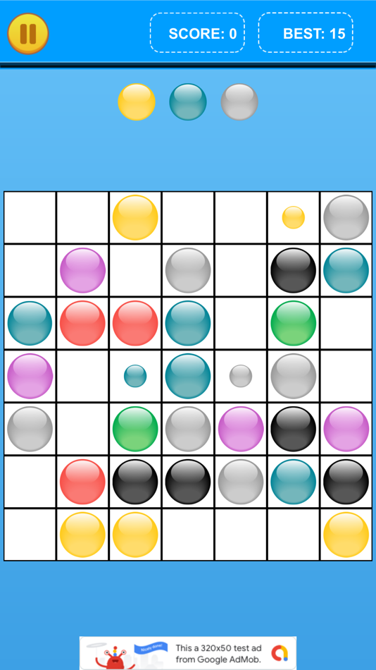#4. Color Lines - Brain game (iOS) Podle: Mansha Pradeep Jha