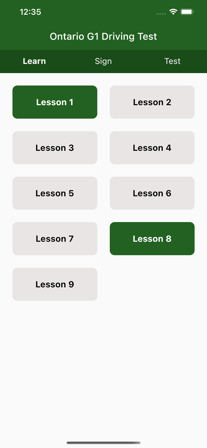 Ontario G1 Driving Test 2023