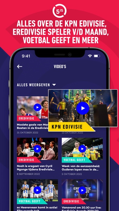 Eredivisie - Officiële app Screenshot