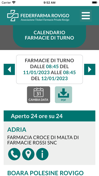 Federfarma Rovigo Turni Screenshot