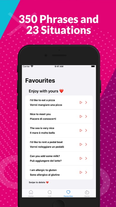 CiaoCiao - Italian Phrasebook Screenshot