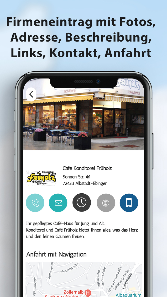 Region in der Tasche