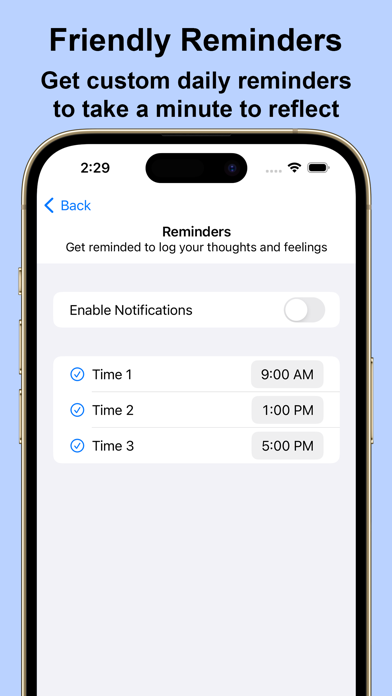 Blue Mood Tracker Screenshot
