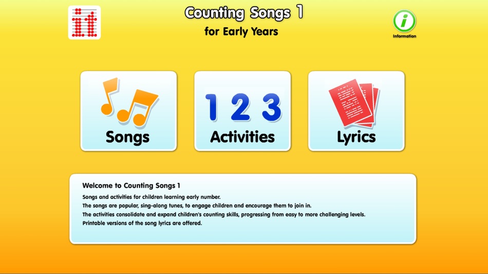 #1. Counting Songs 1 (iOS) Podle: Inclusive Technology Ltd