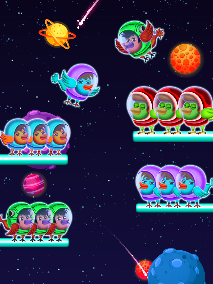 Space Bird Sort - Bird Games