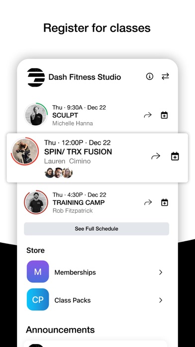 DASH-Fitness Screenshot