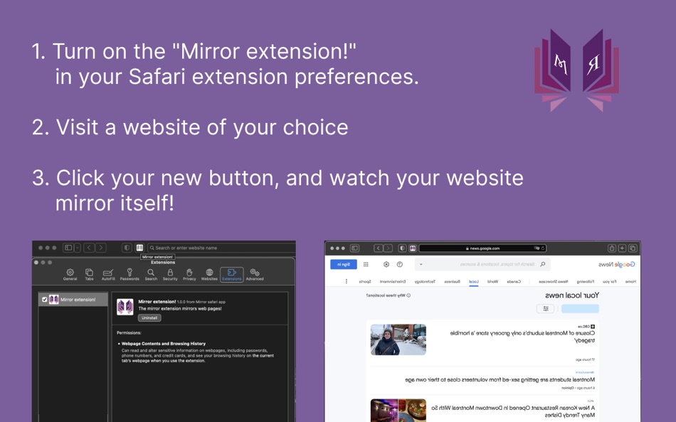 #2. Mirror extension (macOS) 由: Mirror Read