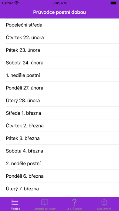 Průvodce Postní Dobou Screenshot