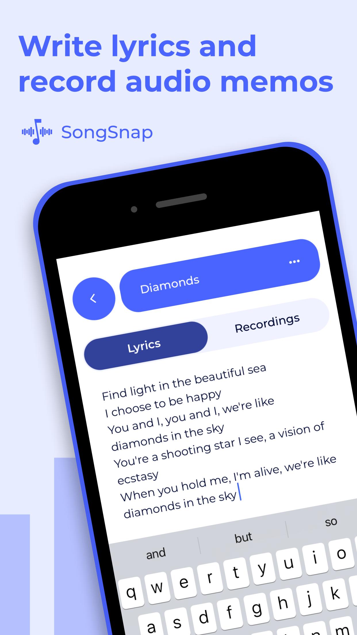 SongSnap: Song Notepad