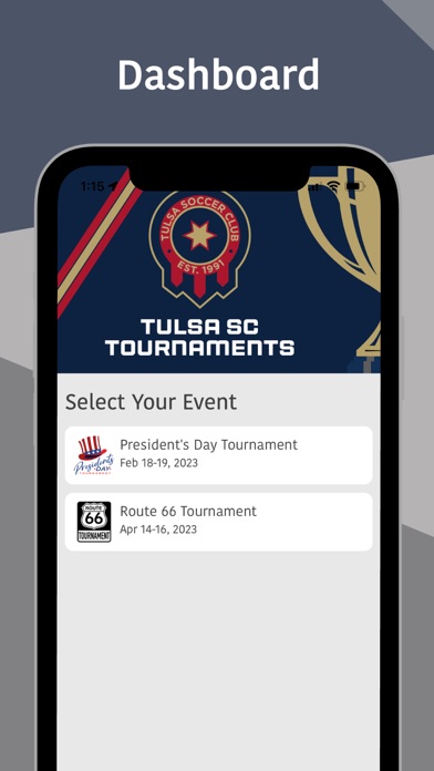 Tulsa SC Tournaments Screenshot